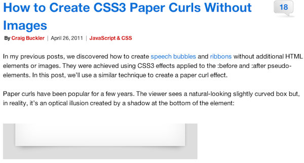 How to Create CSS3 Paper Curls Without Images