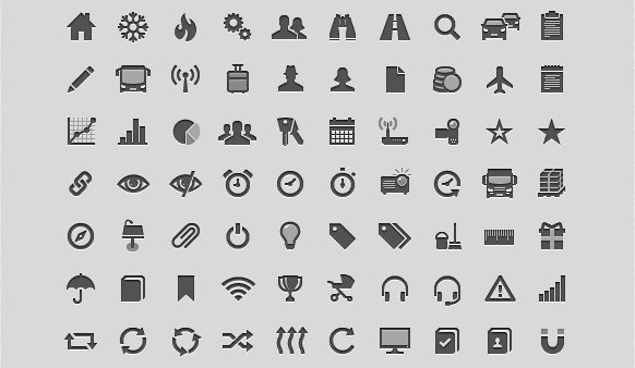GLYPHICONS - library of precisely prepared monochromatic icons and symbols. title=