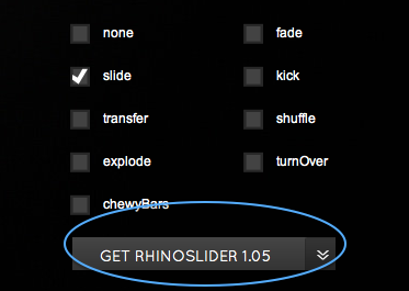 「GET RHINOSSLIDER 1.05」をクリック